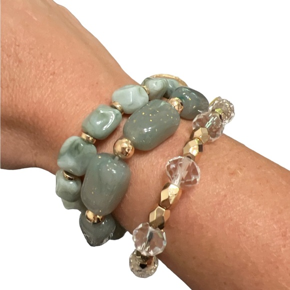 Jewelry - Faux Stone Stretch Bracelet Set